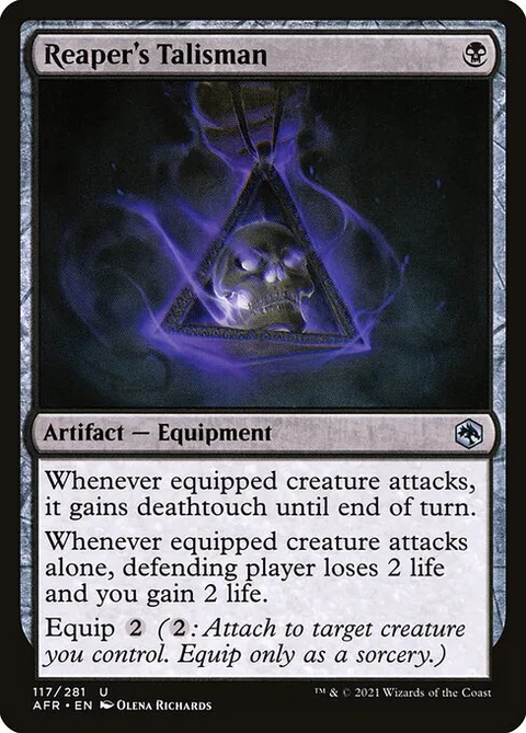 Reaper's Talisman, card 117 from Adventures in the Forgotten Realms