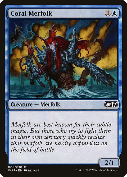 Coral Merfolk, card 8 from Welcome Deck 2017