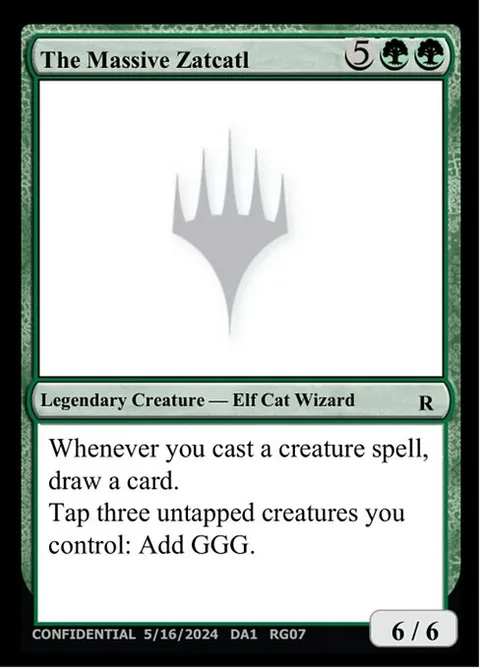 The Massive Zatcatl, card RG07 from Unknown Event
