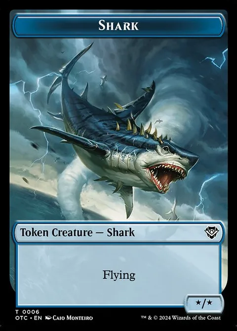Shark, carte 6 de Outlaws of Thunder Junction Commander Tokens