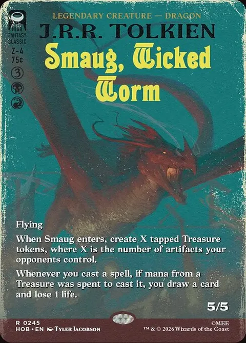 Smaug, Wicked Worm, card 245 from The Hobbit