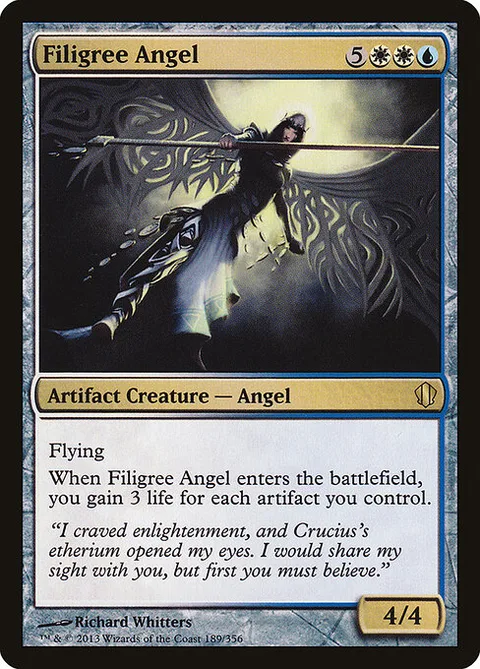 Filigree Angel, card 189 from Commander 2013