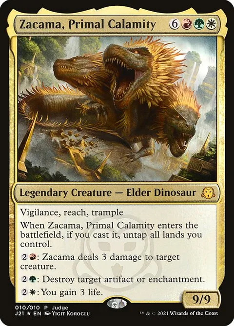 Zacama, Primal Calamity, card 10 from Judge Gift Cards 2021