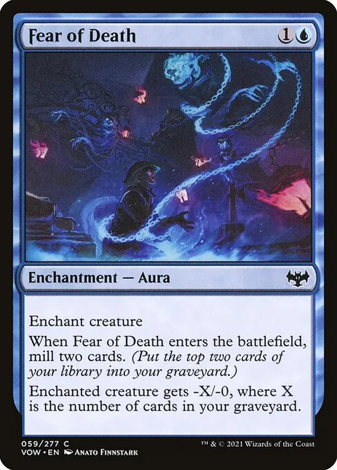 Fear of Death, card 59 from Innistrad: Crimson Vow