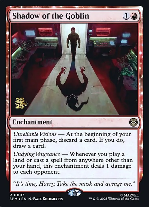 Shadow of the Goblin, card 87s from Marvel's Spider-Man Promos