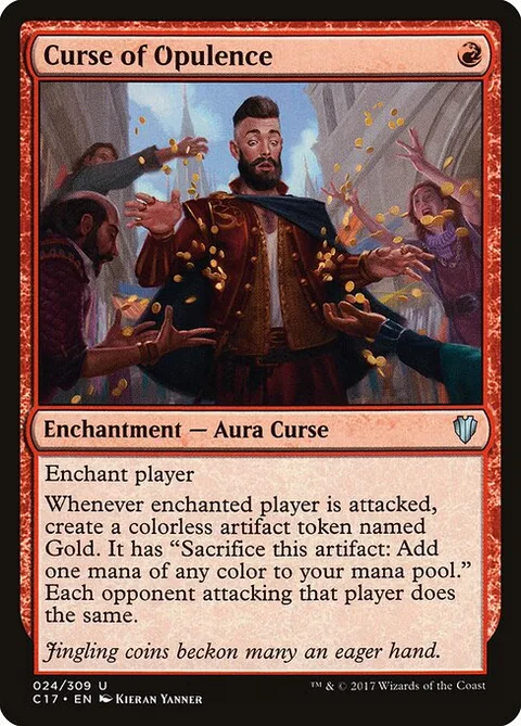 Curse of Opulence, card 24 from Commander 2017