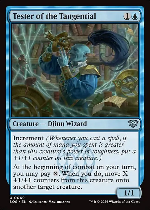 Tester of the Tangential, card 69 from Secrets of Strixhaven
