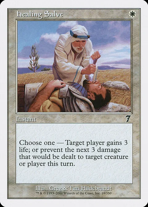 Healing Salve, card 18 from Seventh Edition