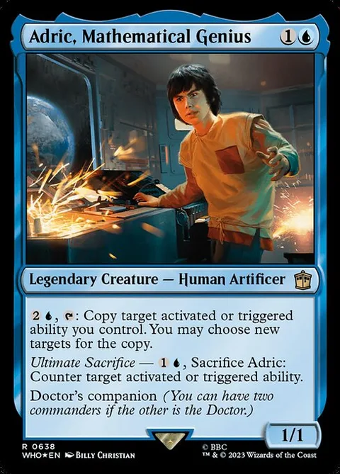 Adric, Mathematical Genius, card 638 from Doctor Who