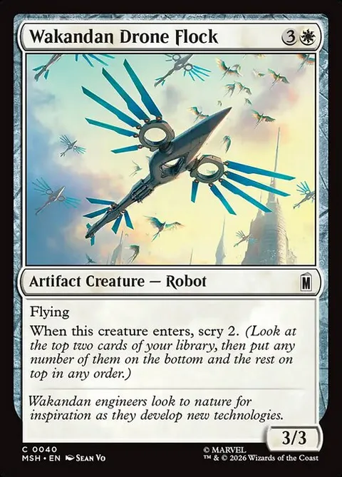 Wakandan Drone Flock, card 40 from Marvel Super Heroes