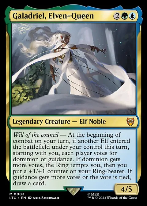 Galadriel, Elven-Queen, card 3 from Tales of Middle-earth Commander