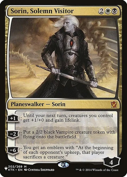 Sorin, Solemn Visitor, card KTK-202 from The List