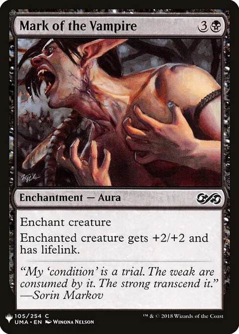 Mark of the Vampire, carte UMA-105 de The List
