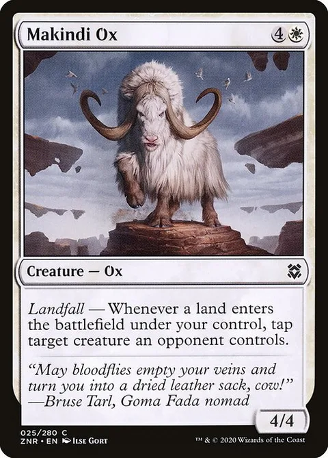 Makindi Ox, carte 25 de Zendikar Rising