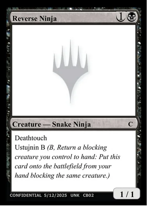 Reverse Ninja, card CB02 from Unknown Event