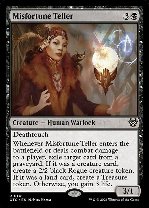Misfortune Teller, card 141 from Outlaws of Thunder Junction Commander
