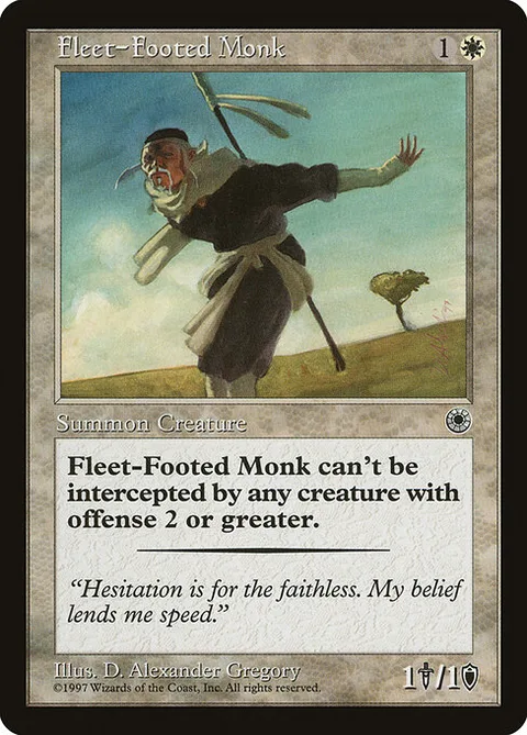 Fleet-Footed Monk, card 15 from Portal