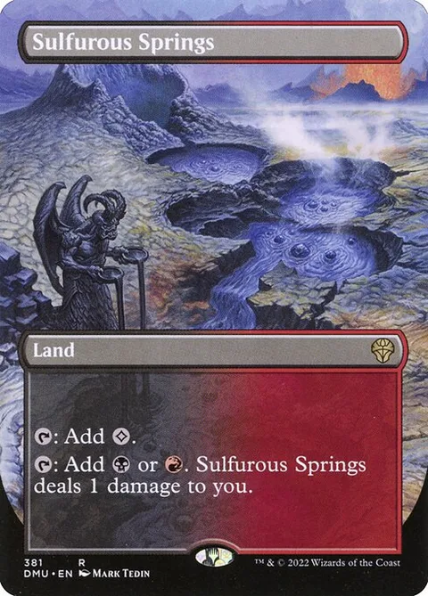 Sulfurous Springs, card 381 from Dominaria United