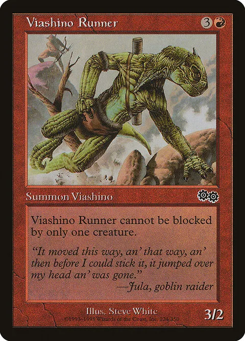 Viashino Runner, card 224 from Urza's Saga