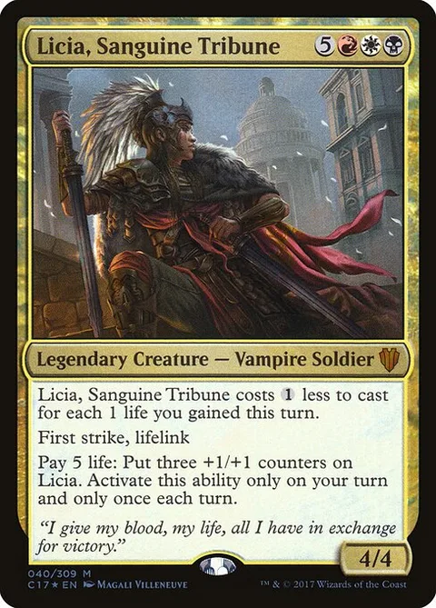 Licia, Sanguine Tribune, card 40 from Commander 2017