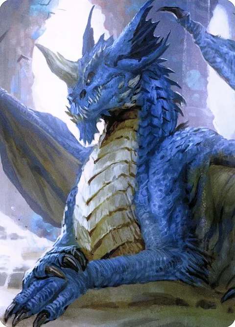 Young Blue Dragon // Young Blue Dragon, card 27 from Battle for Baldur's Gate Art Series