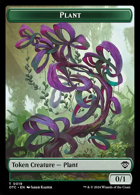 Plant, card 19 from Outlaws of Thunder Junction Commander Tokens