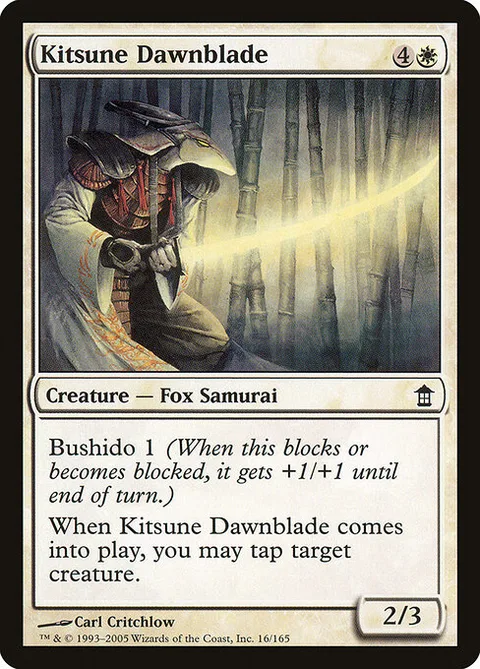 Kitsune Dawnblade, carte 16 de Saviors of Kamigawa