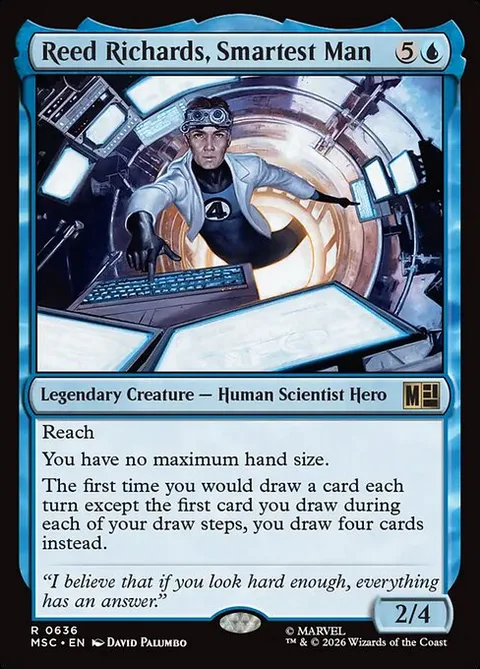 Reed Richards, Smartest Man, carte 636 de Marvel Super Heroes Commander
