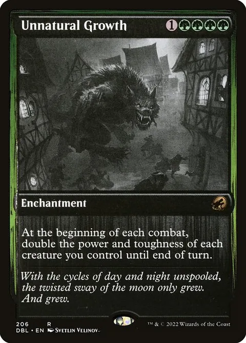 Unnatural Growth, card 206 from Innistrad: Double Feature