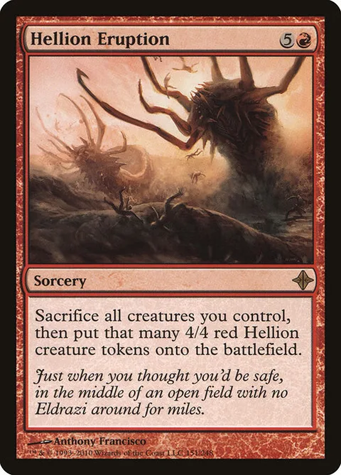 Hellion Eruption, card 151 from Rise of the Eldrazi