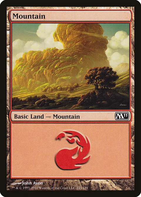 Mountain, card 243 from Magic 2011