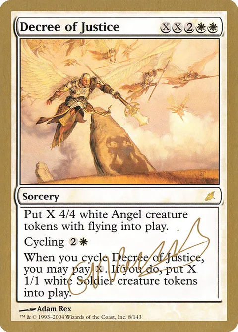 Decree of Justice, card gn8 from World Championship Decks 2004