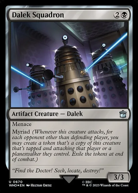 Dalek Squadron, card 670 from Doctor Who