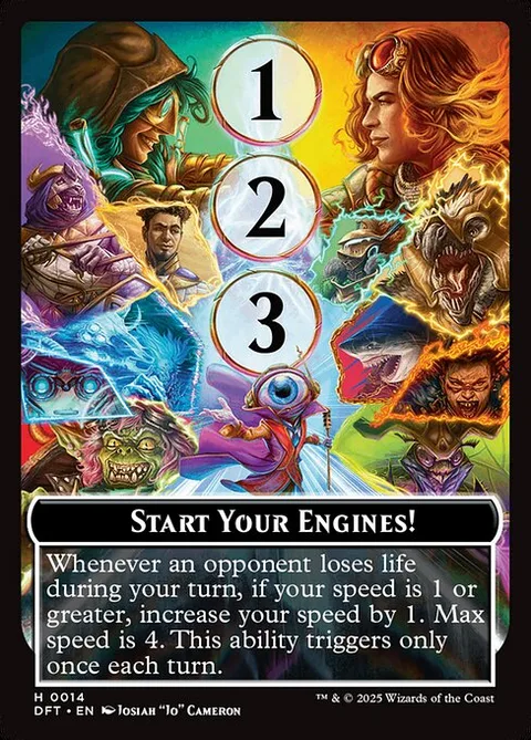 Start Your Engines! // Max Speed, carte 14 de Aetherdrift Tokens