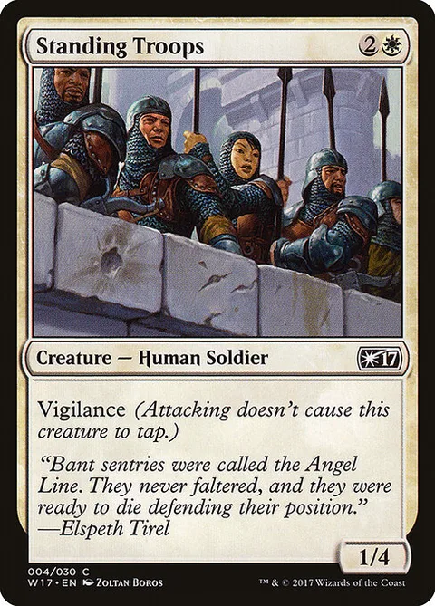 Standing Troops, card 4 from Welcome Deck 2017
