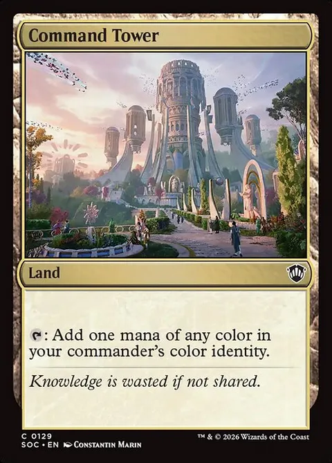 Command Tower, carte 129 de Secrets of Strixhaven Commander