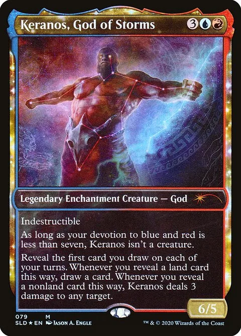 Keranos, God of Storms, card 79 from Secret Lair Drop