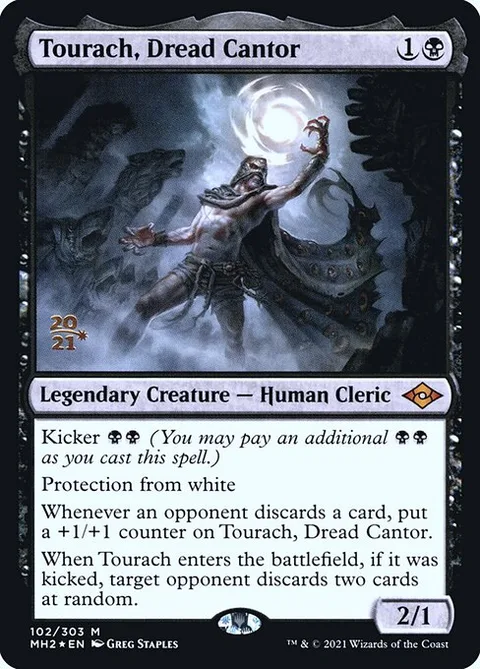 Tourach, Dread Cantor, carte 102s de Modern Horizons 2 Promos
