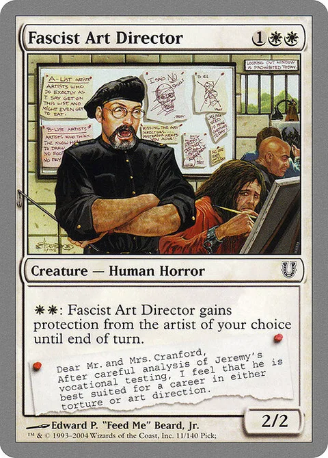 Fascist Art Director, card 11 from Unhinged