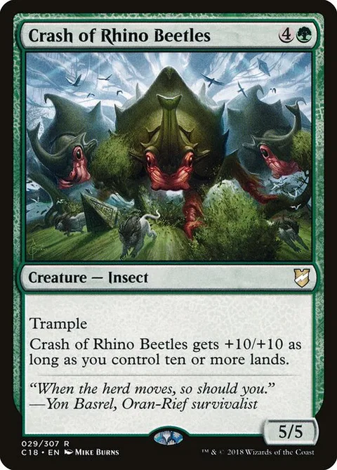 Crash of Rhino Beetles, card 29 from Commander 2018