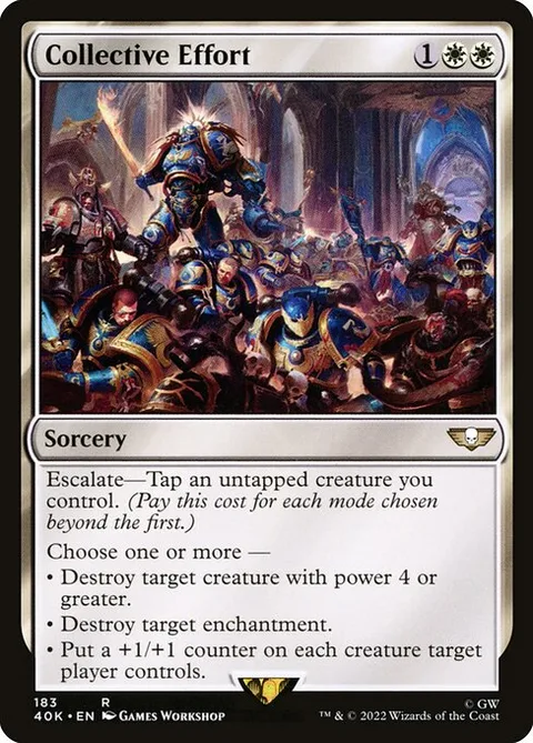 Collective Effort, card 183 from Warhammer 40,000 Commander