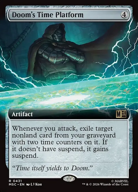 Doom's Time Platform, card 431 from Marvel Super Heroes Commander