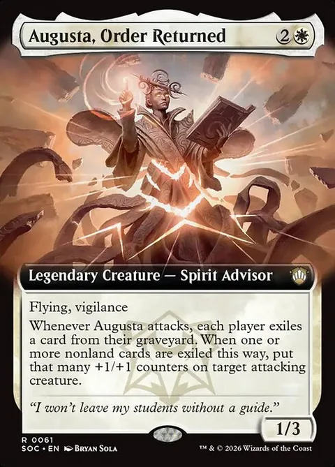 Augusta, Order Returned, card 61 from Secrets of Strixhaven Commander