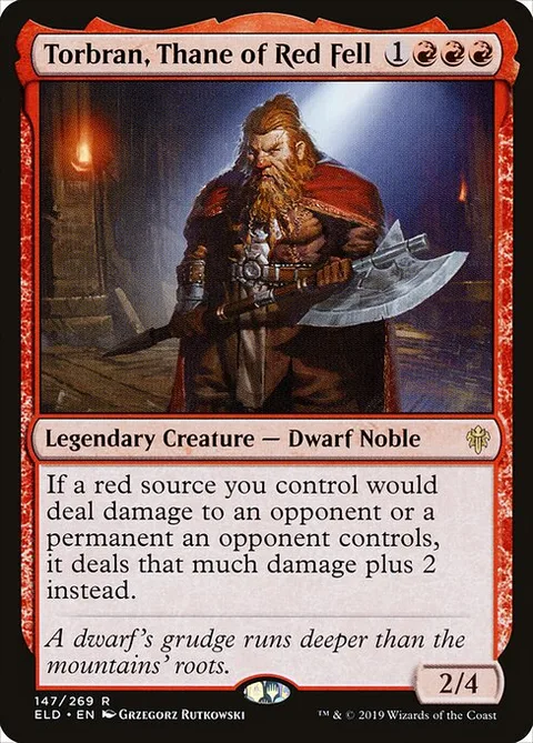 Torbran, Thane of Red Fell, carte 147 de Throne of Eldraine