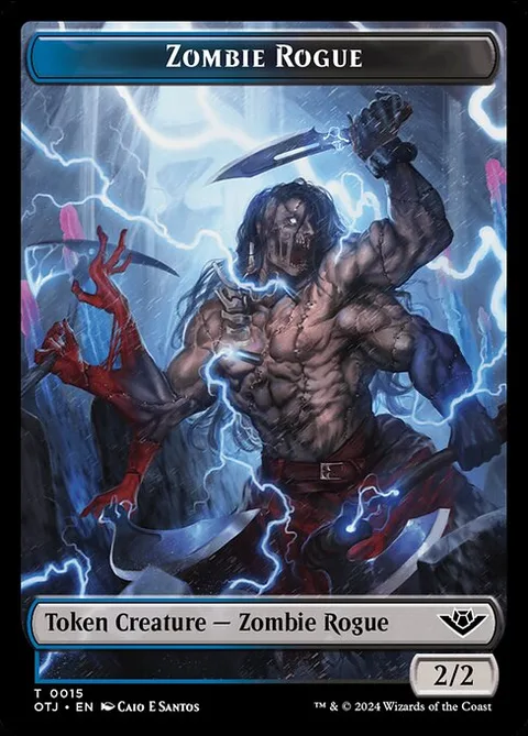 Zombie Rogue, carte 15 de Outlaws of Thunder Junction Tokens