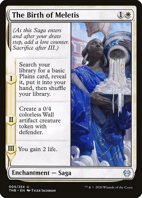 The Birth of Meletis, card 5 from Theros Beyond Death