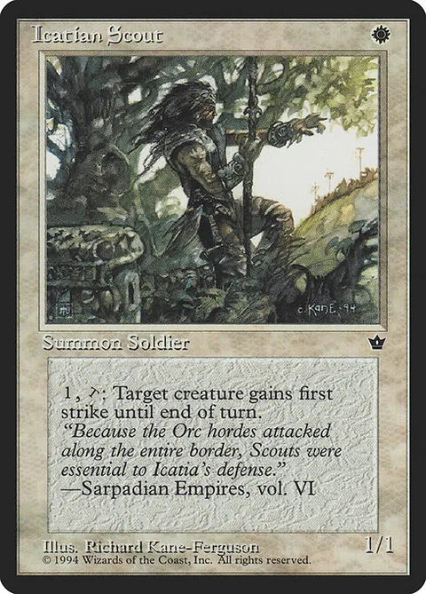 Icatian Scout, card 13a from Fallen Empires