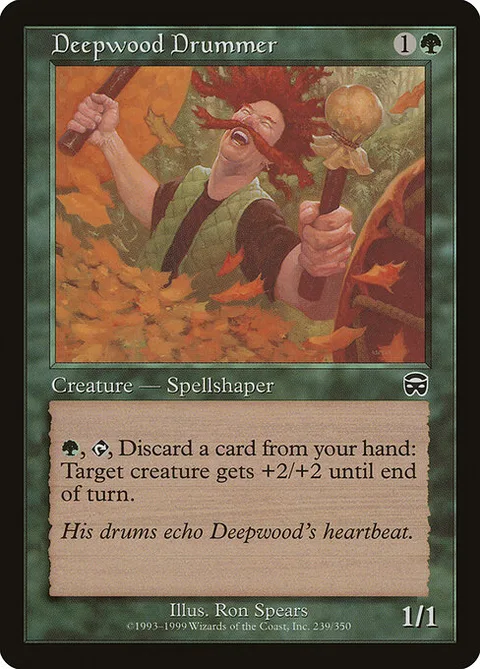 Deepwood Drummer, card 239 from Mercadian Masques