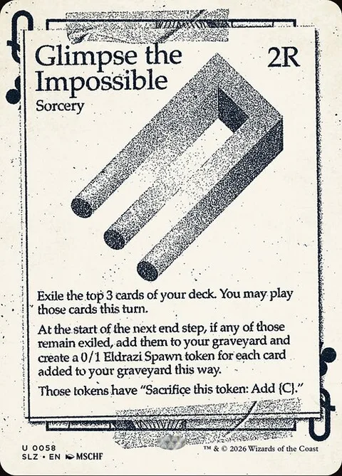 Glimpse the Impossible, card 58 from The Zeta Set