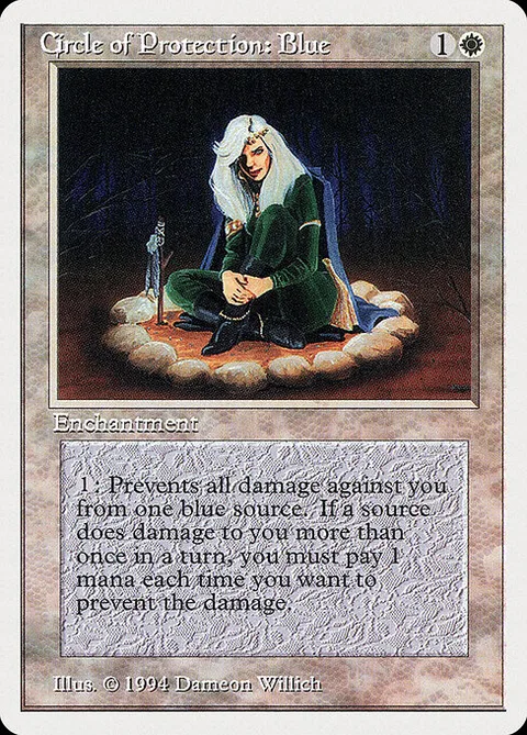 Circle of Protection: Blue, card 10 from Summer Magic / Edgar